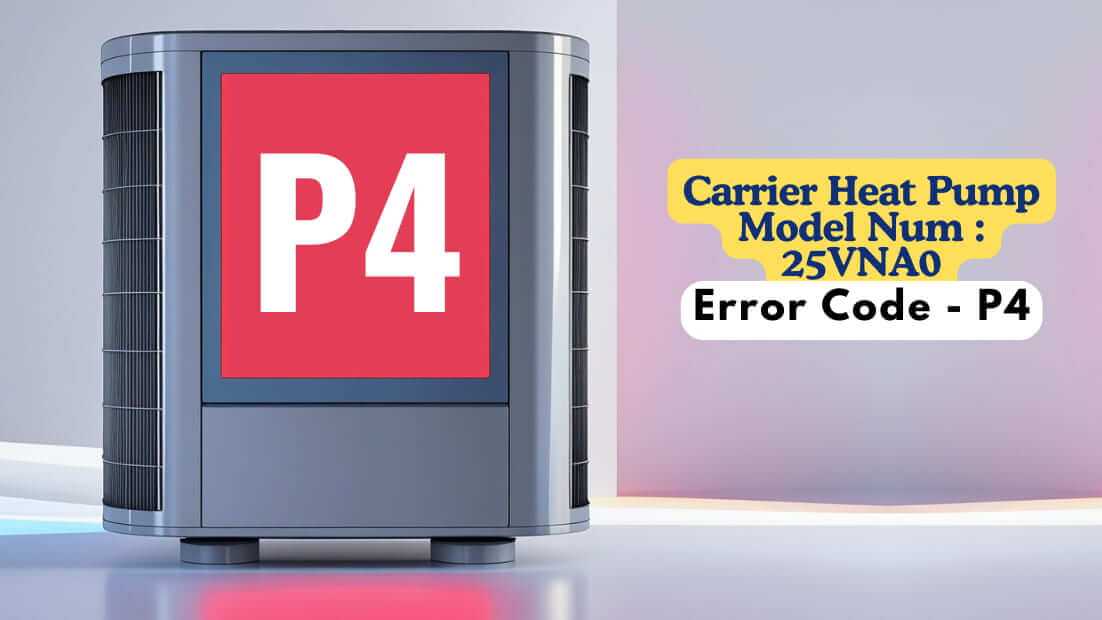 Carrier Heat Pump Model Num 25VNA0, Error Code - P4