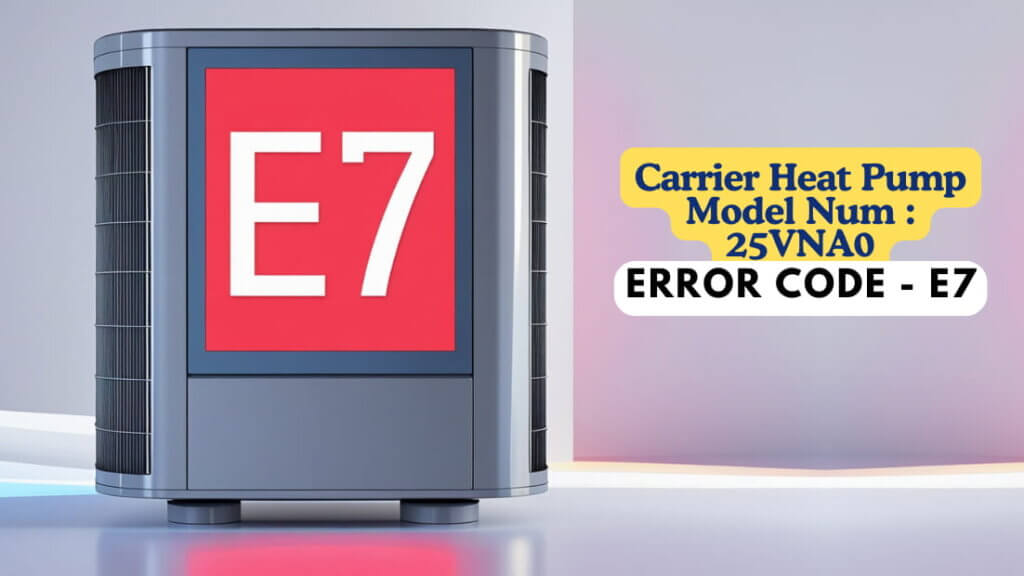 Carrier Heat Pump Model Num 25VNA0, Error Code - E7