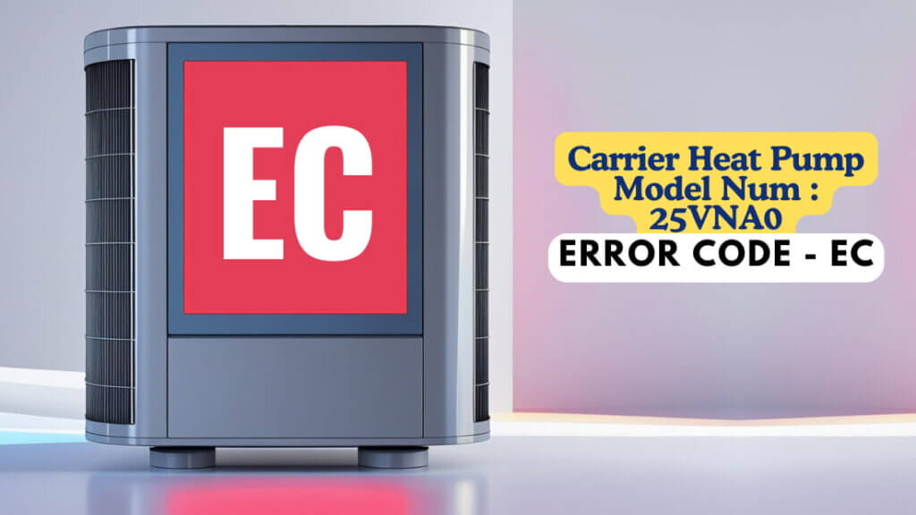 Carrier Heat Pump Model Num 25VNA0, Error Code - EC