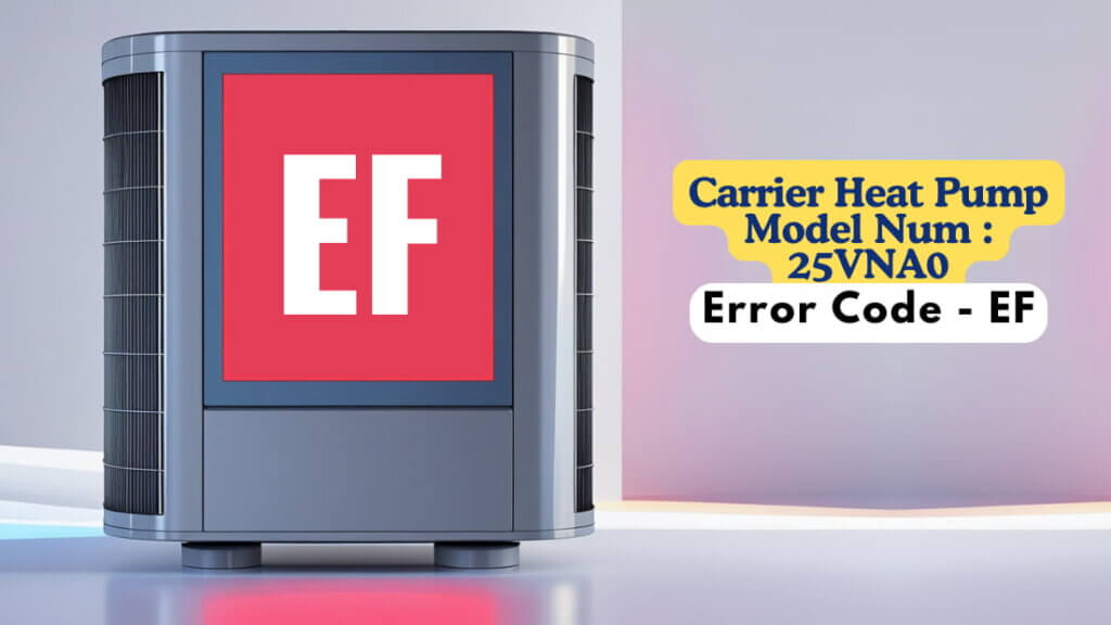 Carrier Heat Pump Model Num 25VNA0, Error Code - EF