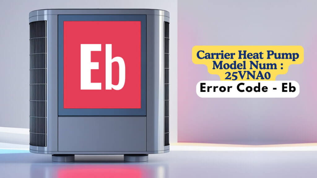 Carrier Heat Pump Model Num 25VNA0, Error Code - Eb