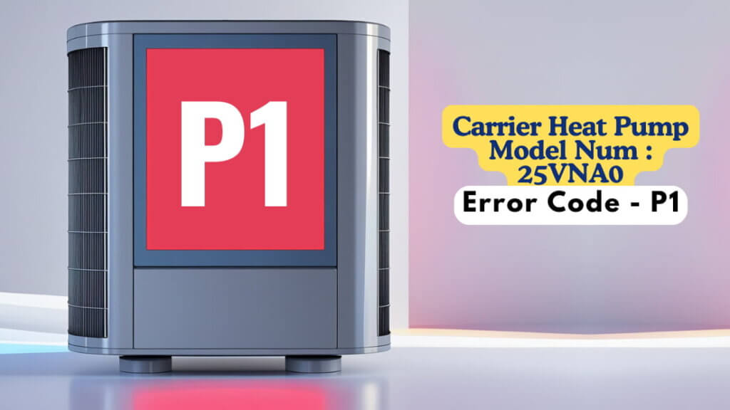 Carrier Heat Pump Model Num 25VNA0, Error Code - P1