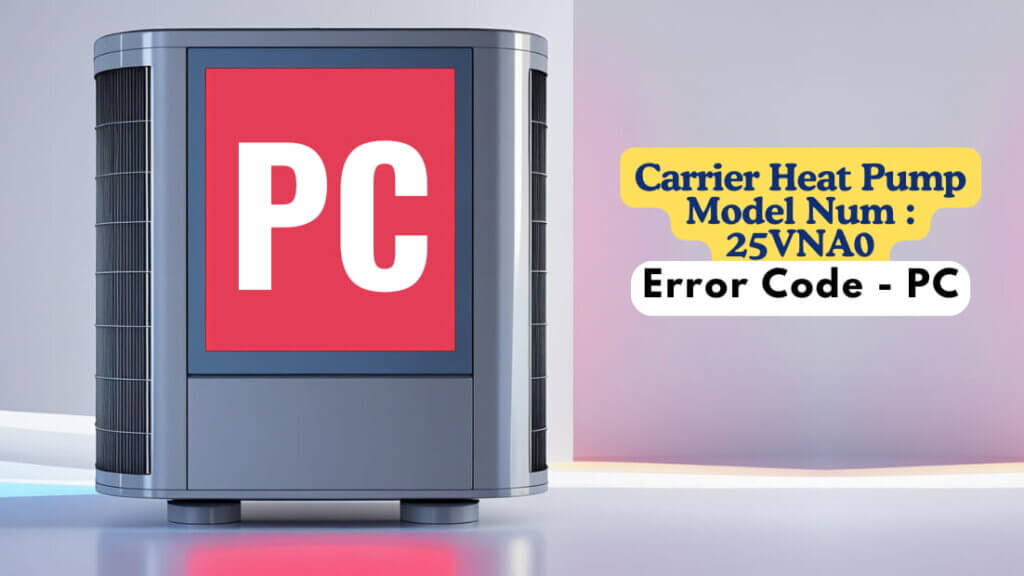 Carrier Heat Pump Model Num 25VNA0, Error Code - PC