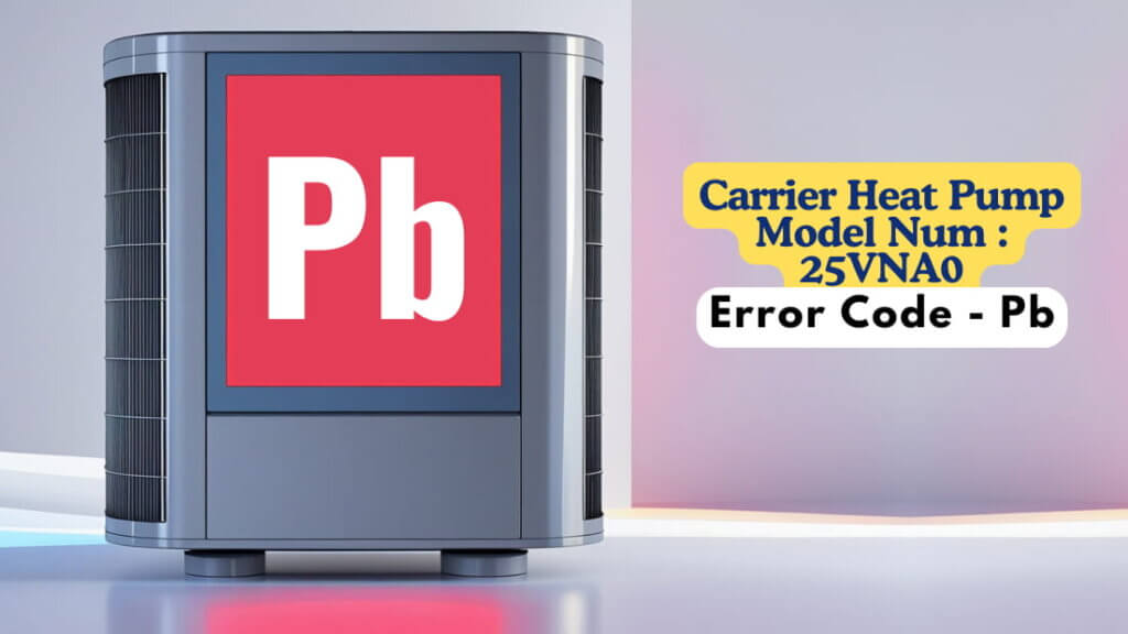 Carrier Heat Pump Model Num 25VNA0, Error Code - Pb