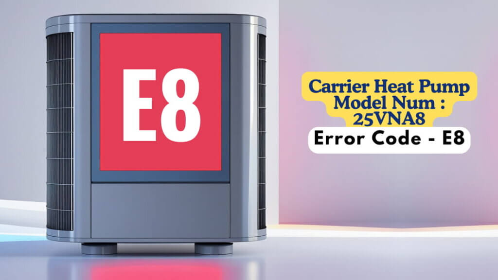 Carrier Heat Pump Model Num 25VNA8, Error Code - E8